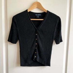 Vintage Y2K The Limited Silk Button Up Top Size L Ribbed Cottage Indie